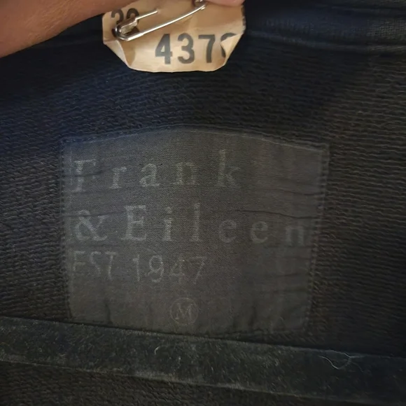 Frank & Eileen Women's Belfast Black Fleece Peacoat Size M. Quiet Luxury Preppy - Picture 8 of 11